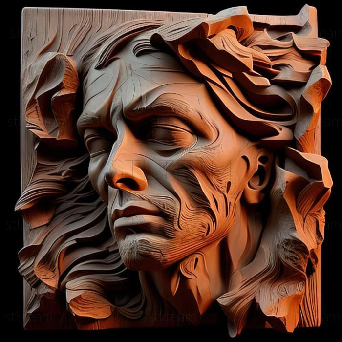 3D модель Карл Лаубін, американський художник (STL)
